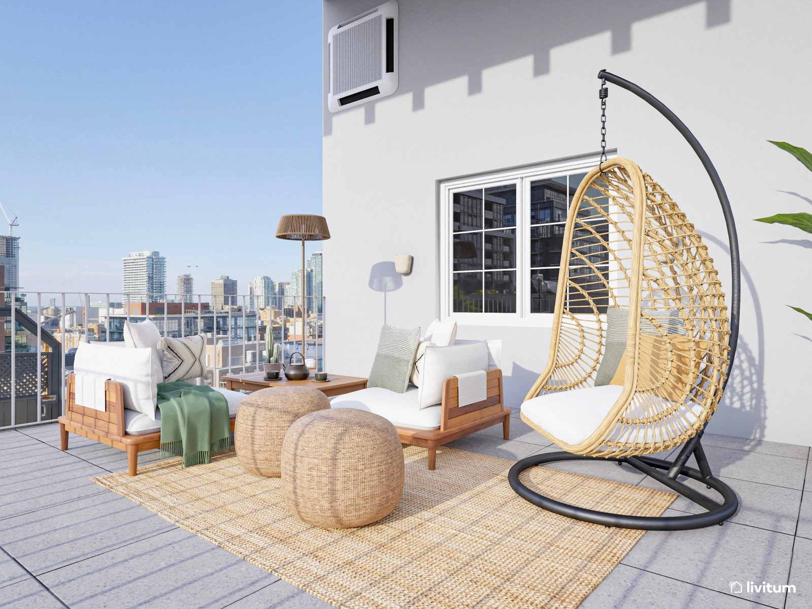  Un verde paraíso: terraza urbana muy chill