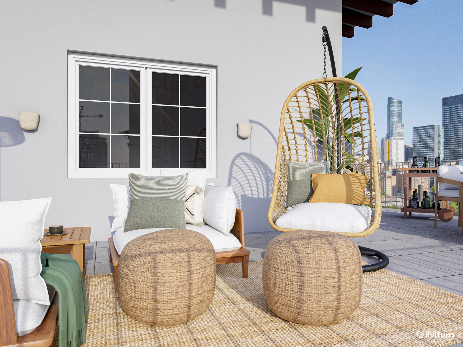  Un verde paraíso: terraza urbana muy chill