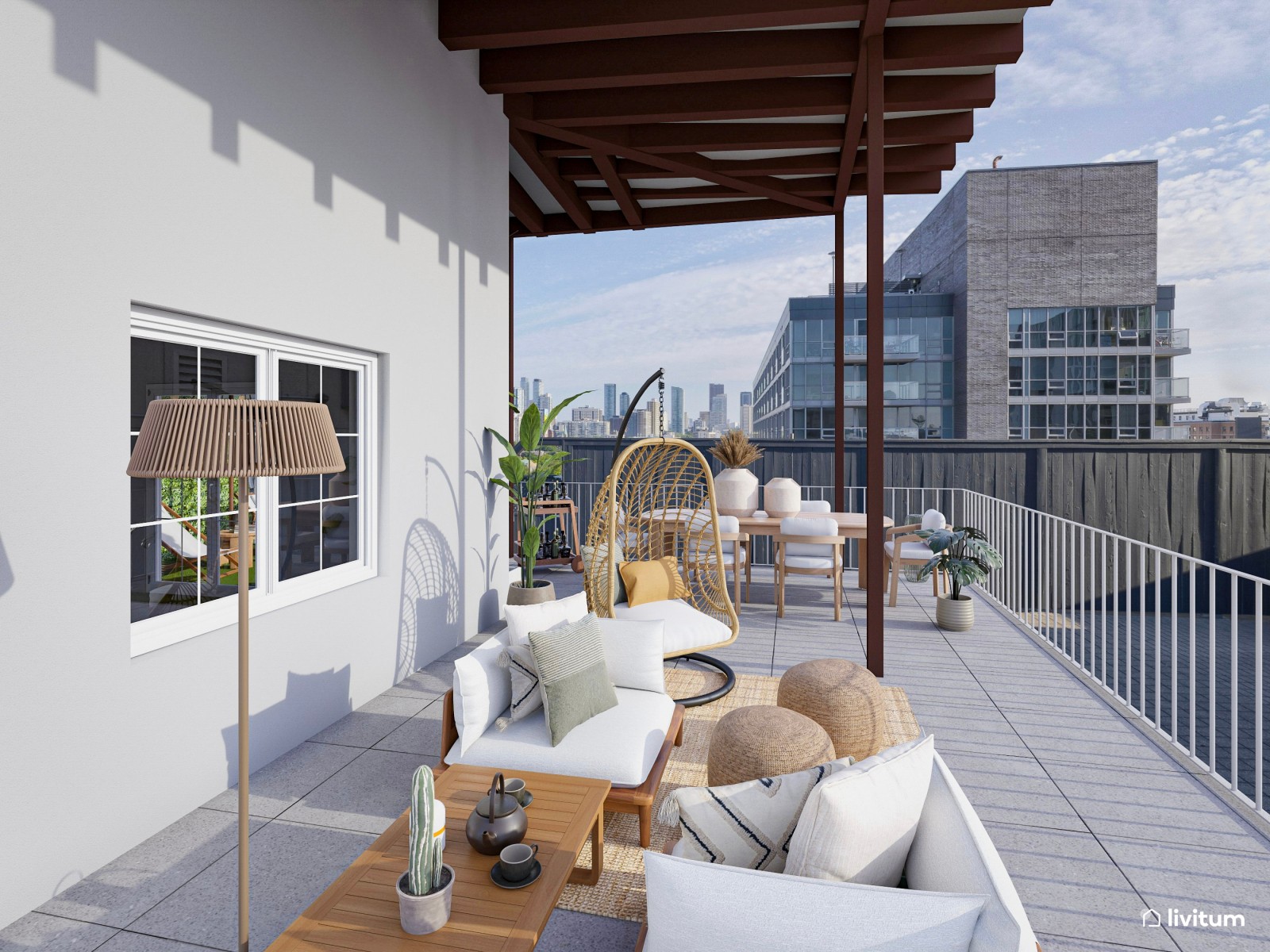  Un verde paraíso: terraza urbana muy chill