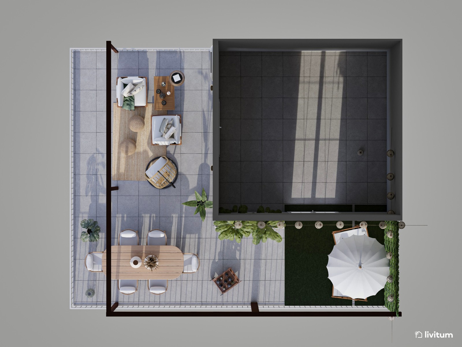  Un verde paraíso: terraza urbana muy chill