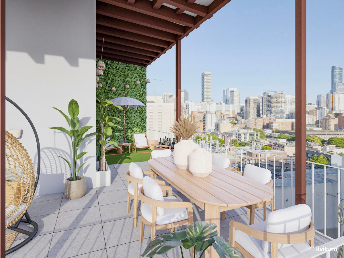 Un verde paraíso: terraza urbana muy chill