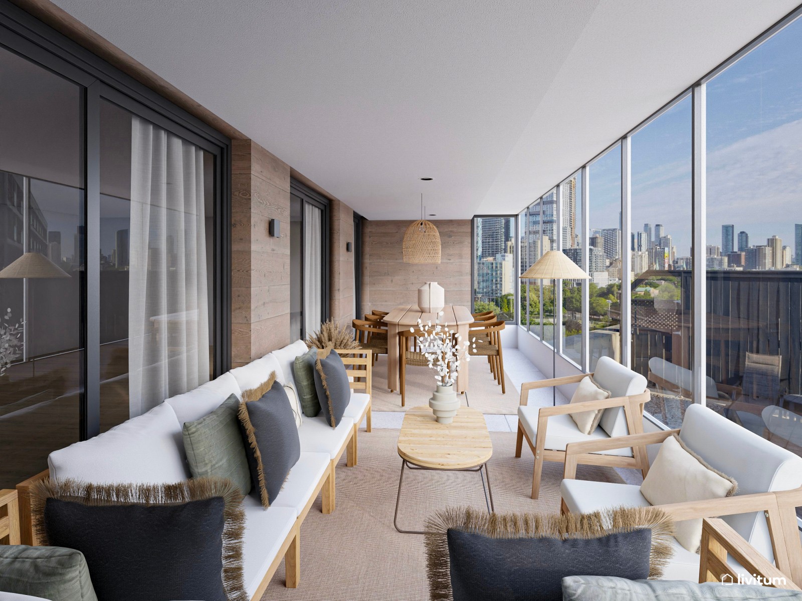 Una agradable terraza para disfrutar en invierno y verano