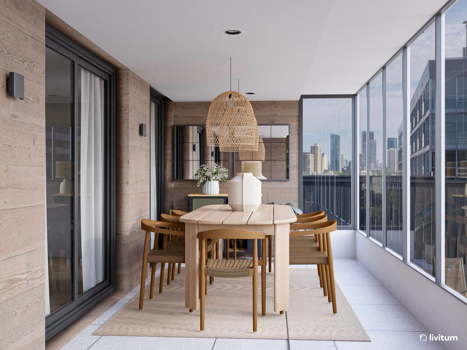 Una agradable terraza para disfrutar en invierno y verano