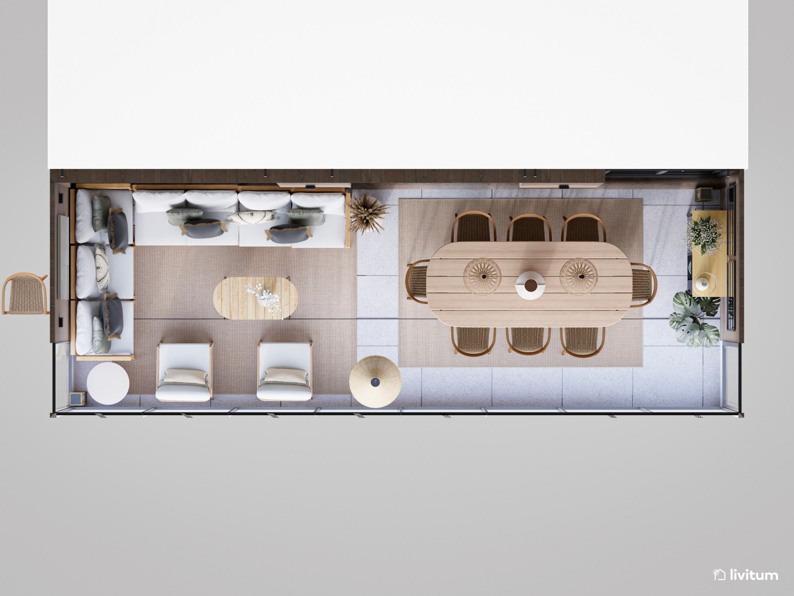 Una agradable terraza para disfrutar en invierno y verano