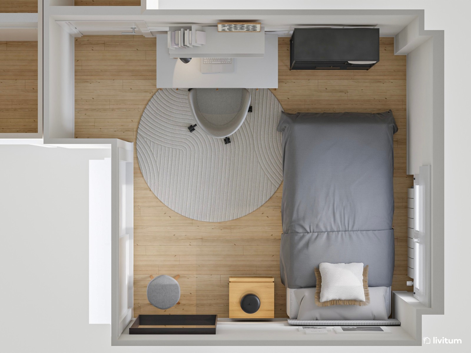 Vivienda completa: un piso moderno y elegante con cocina abierta 