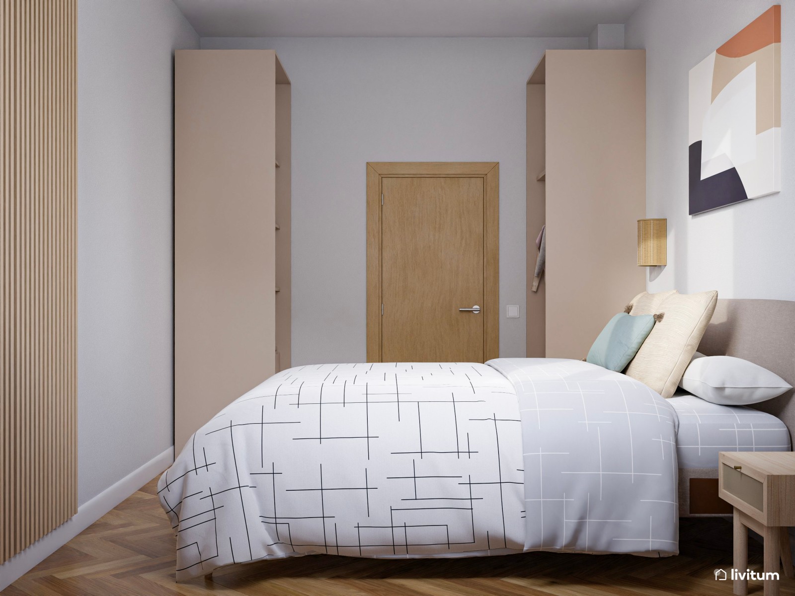 Vivienda de alquiler con decoración moderna en tonos suaves