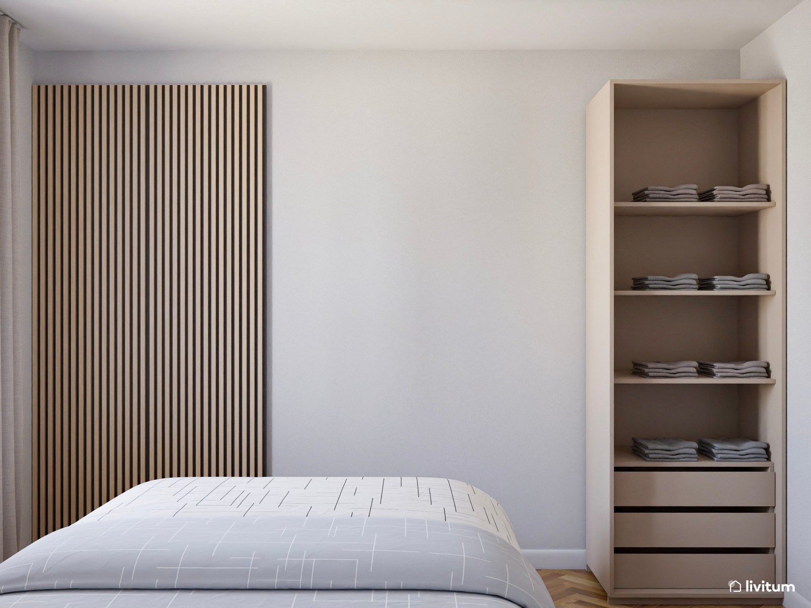 Vivienda de alquiler con decoración moderna en tonos suaves