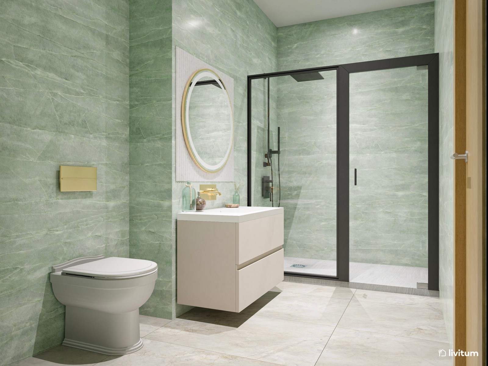 Vivienda de alquiler con decoración moderna en tonos suaves