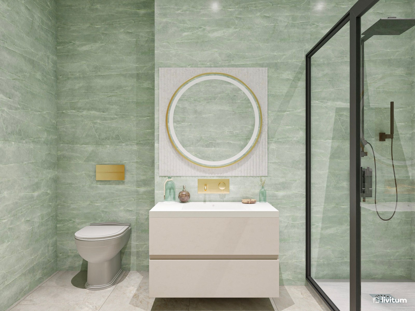 Vivienda de alquiler con decoración moderna en tonos suaves