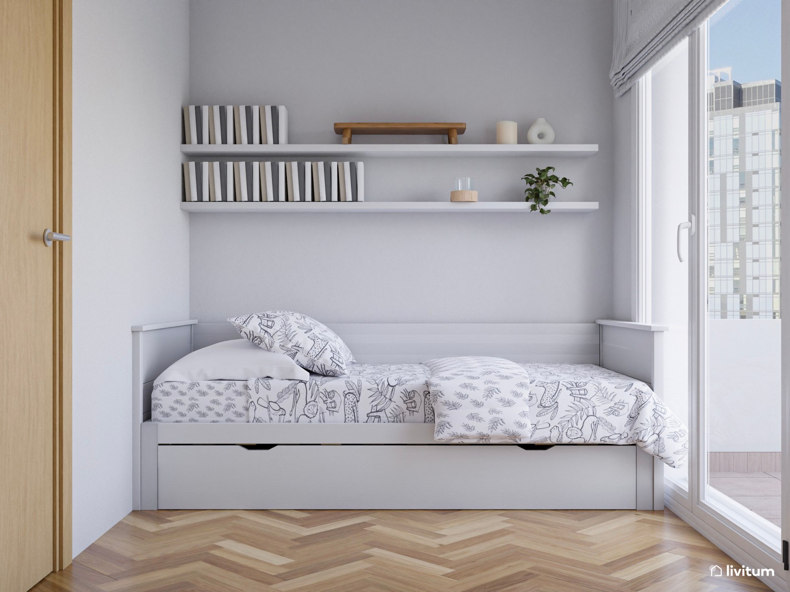 Vivienda de alquiler con decoración moderna en tonos suaves