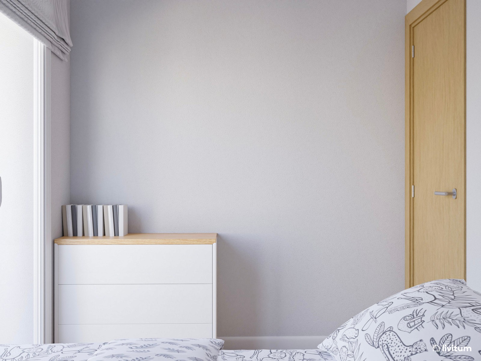 Vivienda de alquiler con decoración moderna en tonos suaves