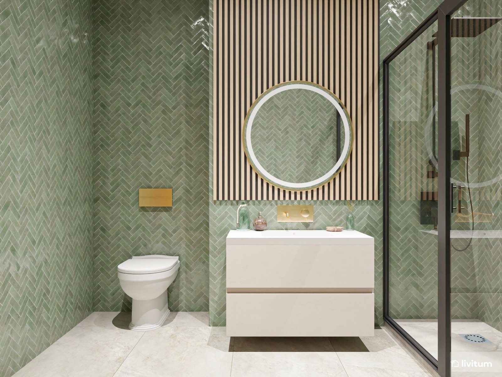 Vivienda de alquiler con decoración moderna en tonos suaves