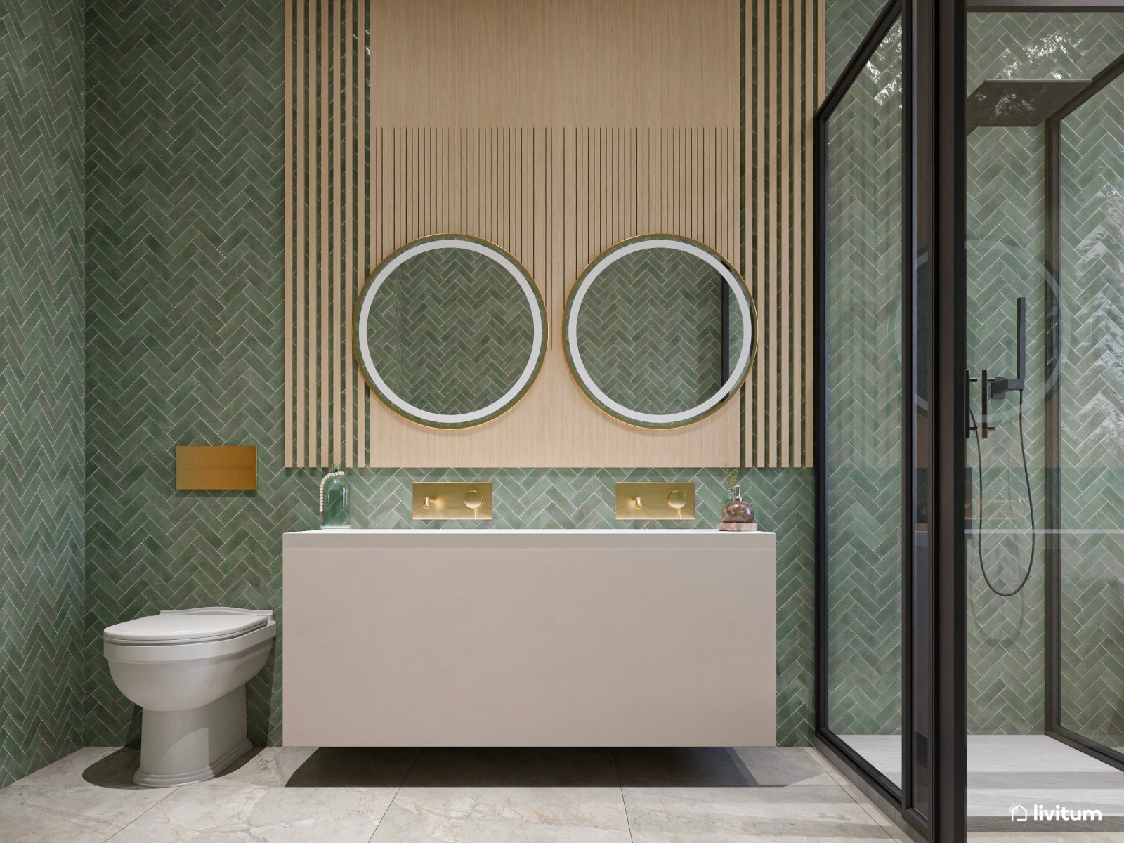 Vivienda de alquiler con decoración moderna en tonos suaves