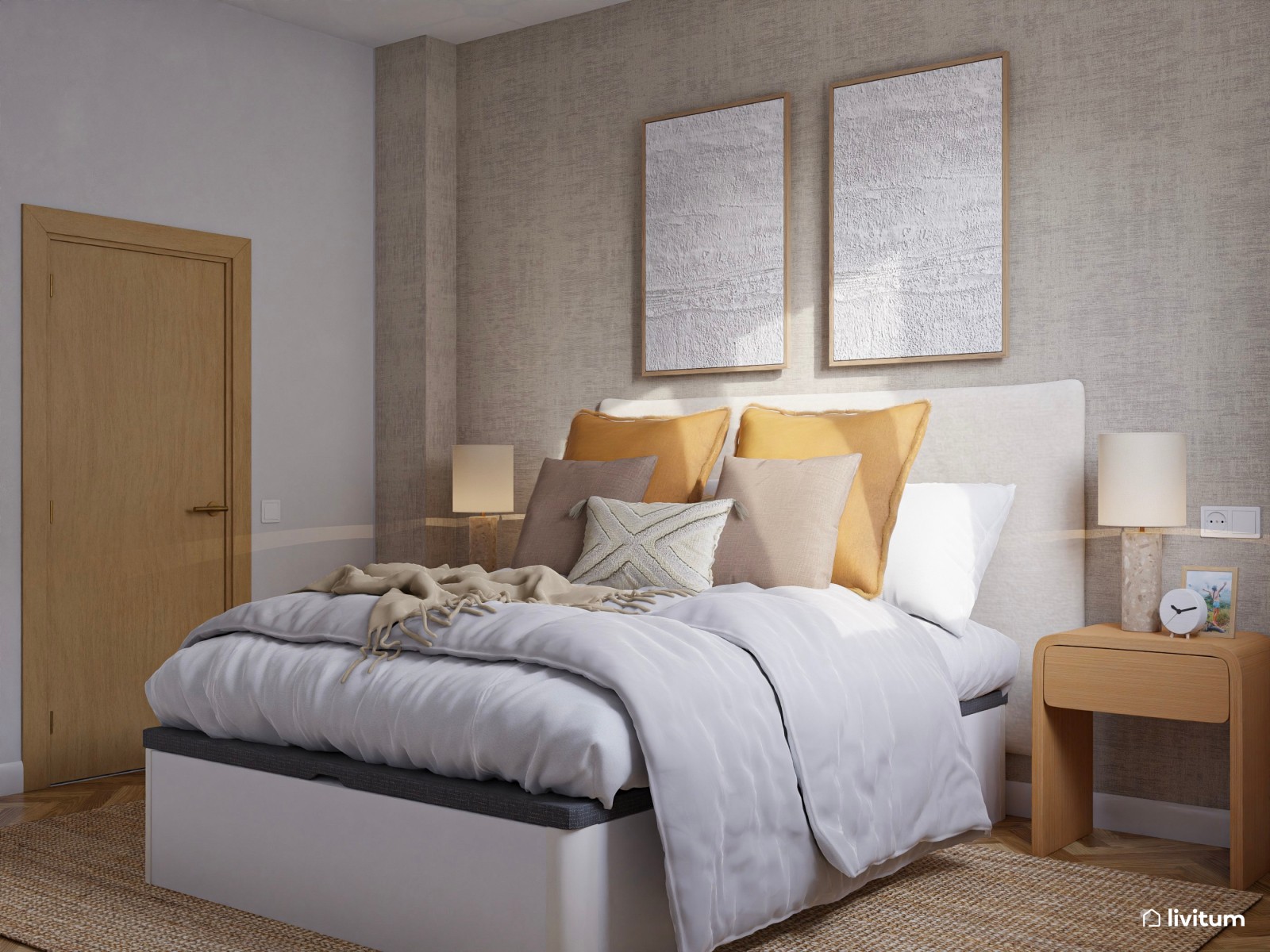 Vivienda de alquiler con decoración moderna en tonos suaves