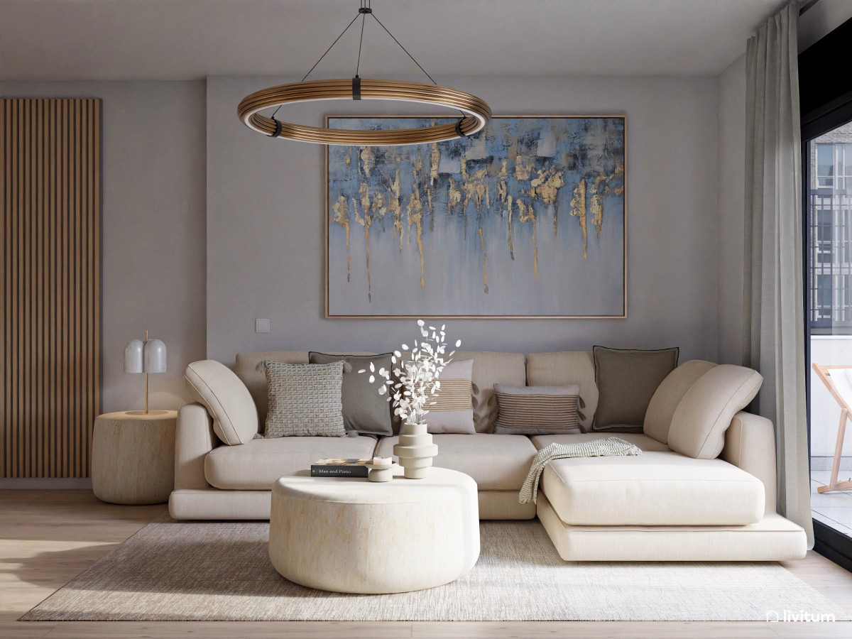 Vivienda de alquiler de estilo nórdico con interiorismo sereno y terraza agradable